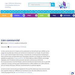 Lien commercial - Définitions Marketing