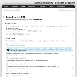 Les liens hypertext - Sémantique HTML