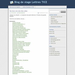 » Des liens vers des sites utiles - Blog de stage Lettres TICE