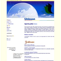 Unisson - Liens spiritualite