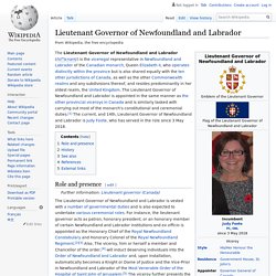 Lieutenant Governor of Newfoundland and Labrador