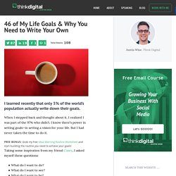 46 of My Life Goals & Why You Need to Write Your Own » JustinWise.net