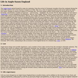 Life in Anglo-Saxon England