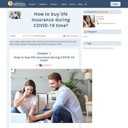 How to buy life insurance during COVID-19 time?