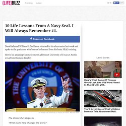 10 Life Lessons From A Navy Seal. I Will Always Remember #4.