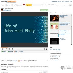 Life of John Hart Philly