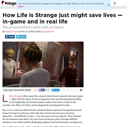 How Life is Strange just might save lives — in-game and in real life
