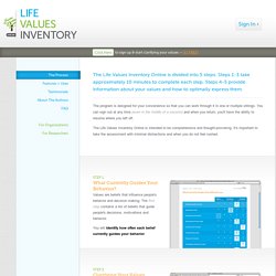Life Values Inventory — The Process