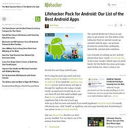 Pack for Android: Our List of the Best Android Apps