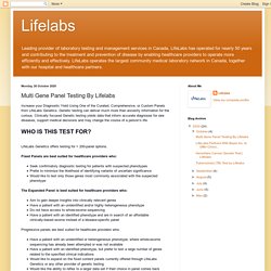 Multi Gene Panel Testing By Lifelabs
