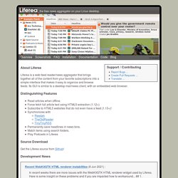 Liferea - the Free News Aggregator on your Linux desktop