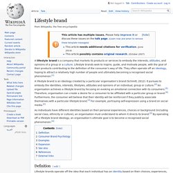 Lifestyle brand - Wikipedia