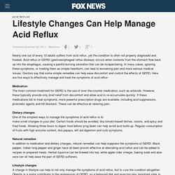 Lifestyle Changes Can Help Manage Acid Reflux