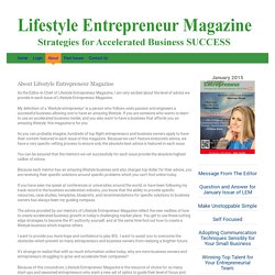About - Lifestyle Entrepreneur Magazine