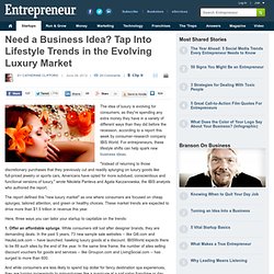 Need a Business Idea? Tap Into Lifestyle Trends in the Evolving Luxury Market