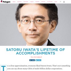 Satoru Iwata's lifetime of accomplishments