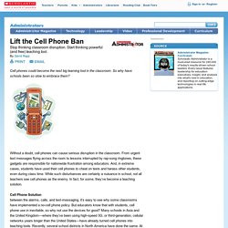 Lift the Cell Phone Ban