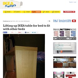 Lifting up IKEA table for bed to fit with other beds