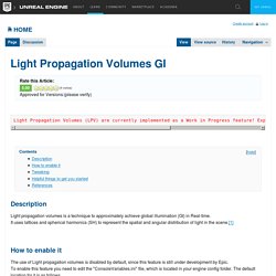 Light Propagation Volumes GI