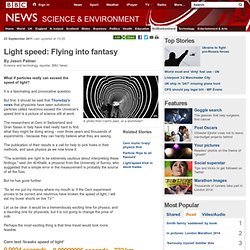 Light speed: Flying into fantasy