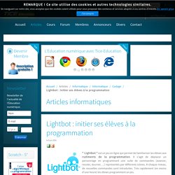 Lightbot : initier ses élèves à la programmation