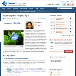 jQuery Lightbox Plugins: Top 5