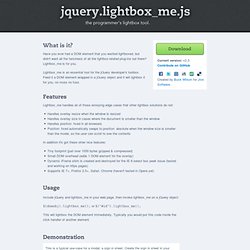 Lightbox_me - Stupidly Simple Lightboxing