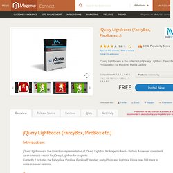 Magento Connect - jQuery Lightboxes (FancyBox, PiroBox etc.) - Overview