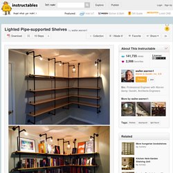 Lighted Pipe-supported Shelves