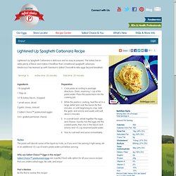 Lightened Up Spaghetti Carbonara Recipe