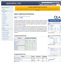 Open Lighting Architecture - OpenDMX.net