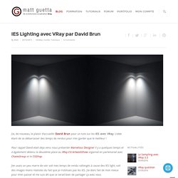 IES Lighting avec VRay par David Brun