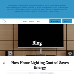 How Home Lighting Control Saves Energy