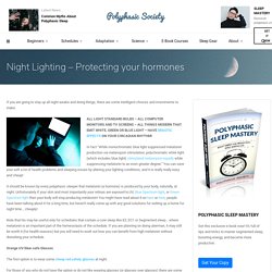 Night Lighting – Protecting your hormones