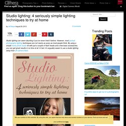 Studio lighting: 4 seriously simple lighting techniques to try at home