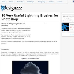 10 Very Useful Lightning Effect Photoshop Brush Packs