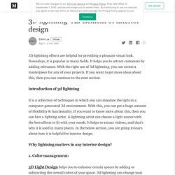 3D lightning- An element of interior design
