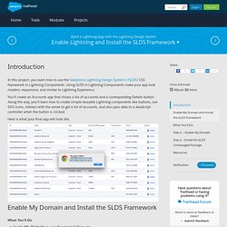 Enable Lightning and Install the SLDS Framework Step