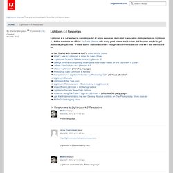 Lightroom 4.0 Resources « Lightroom Journal