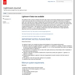 Release Notes Lightroom 4 beta now available « Lightroom Journal