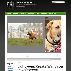 Lightroom: Create Wallpaper in Lightroom