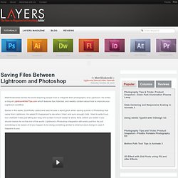 Saving Files Between Lightroom and Photoshop - Layers Magazine