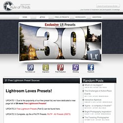 22 Free Lightroom Preset Sources