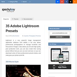 35 Adobe Lightroom Presets – Adding Professionalism to Photography-Speckyboy Design Magazine