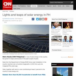 Lights and leaps of solar energy in PH