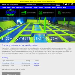 Lights Out! Black-Light Jump Night at Trampoline Park - Air Riderz Aurora