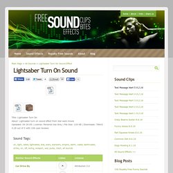 Lightsaber Turn On Sounds