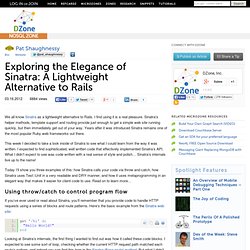 Exploring the Elegance of Sinatra: A Lightweight Alternative to Rails