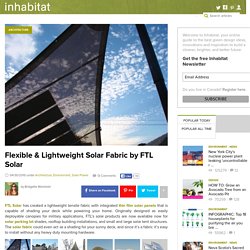 FTL Solar's Lightweight and Flexible Solar Fabric