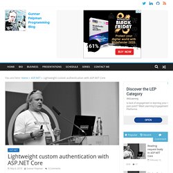 Lightweight custom authentication with ASP.NET Core